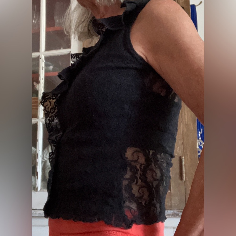 VINTAGE BLACK LACE TOP